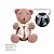 Urso Tricot - Tamanho M - Marrom Magno / Off White Natural - Personalizado - Imagem 3