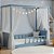 Cama Link Com Dossel - Com 2 Meias Grades Palitadas - Azul Sereno - Imagem 3