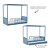 Cama Link Com Dossel - Com 2 Meias Grades Palitadas - Azul Sereno - Imagem 4