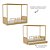 Cama Link Com Dossel - Com 2 Meias Grades Palitadas - Capuccino - Imagem 4