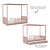 Cama Link Com Dossel - Com 2 Meias Grades Palitadas - Rose - Imagem 4