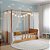 Cama Link Com Dossel - Com 2 Meias Grades Palitadas - Madeira - Imagem 3