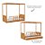 Cama Link Com Dossel - Com 2 Meias Grades Palitadas - Madeira - Imagem 4