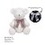 Urso Tricot - Tamanho M - Off White Natural / Rose Tan - Personalizado - Imagem 3