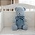 Urso Tricot - Tamanho M - Azul Blue Sky / Azul Canto - Personalizado - Imagem 2