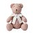 Urso Tricot - Tamanho M - Rosa M.Dolce / Branco - Personalizado - Imagem 1