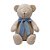 Urso Tricot - Tamanho M - Bege Nuvem / Azul Canto - Personalizado - Imagem 1