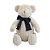 Urso Tricot - Tamanho M - Bege Ninive / Azul Marinho Naval - Personalizado - Imagem 1