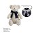 Urso Tricot - Tamanho M - Bege Ninive / Azul Marinho Naval - Personalizado - Imagem 3