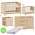 Conjunto - Berço Evolutivo 3 Em 1 + Cômoda 3 Gavetas E 1 Porta Indy - Carvalho Malva - Imagem 1