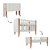 Conjunto - Berço Bo 3 Em 1 Palitado + Cômoda Nature Clean - Branco Com Madeira / Branco Soft - Imagem 2