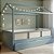 Cama Link Plus Palha - Com Casinha - Completa - Azul Sereno - Imagem 2