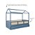 Cama Link Plus Palha - Com Casinha - Completa - Azul Sereno - Imagem 3