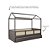 Cama Link Plus Palha - Com Casinha - Completa - Fendi - Imagem 3