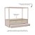 Cama Link Plus Palha Natural - Com Dossel - Completa - Rosa Old - Imagem 3