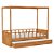 Cama Link Plus Palitada - Com Dossel - Completa - Madeira - Imagem 1