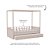 Cama Link Plus Palitada - Com Dossel - Completa - Rosa Old - Imagem 3