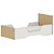 Cama Infantil Evolutiva Kids 2 Em 1 - Branco Com Carvalho Malva - Imagem 3