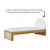 Cama Skandi Com Cabeceira Estofada - Boucle Creme / Madeira - Imagem 3