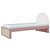 Cama Skandi Com Cabeceira Estofada - Boucle Creme / Rose - Imagem 1