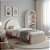 Cama Skandi Com Cabeceira Estofada - Boucle Creme / Rose - Imagem 2