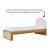 Cama Skandi Com Cabeceira Estofada - Sarja Rose / Madeira - Imagem 3