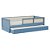 Cama Infantil Link - Com 1 Grade E Meia Em Palha Natural - Azul Sereno - Imagem 4
