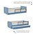 Cama Infantil Link - Com 1 Grade E Meia Em Palha Natural - Azul Sereno - Imagem 5