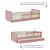 Cama Infantil Link - Com 1 Grade E Meia Em Palha Natural - Rose - Imagem 4