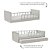 Cama Infantil Link - Com 1 Grade E Meia Palitada - Cinza - Imagem 4
