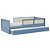 Cama Infantil Link - Com 2 Meias Grades Em Palha Natural - Azul Sereno - Imagem 4