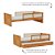 Cama Infantil Link - Com 2 Meias Grades Em Palha Natural - Madeira - Imagem 4