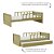 Cama Infantil Link - Com 2 Meias Grades Palitadas - Cacto - Imagem 4