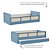 Cama Infantil Link - Com 2 Grades Em Palha Natural - Azul Sereno - Imagem 4
