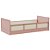Cama Infantil Link - Com 2 Grades Em Palha Natural - Rose - Imagem 1