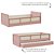 Cama Infantil Link - Com 2 Grades Em Palha Natural - Rose - Imagem 4