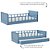 Cama Infantil Link - Com 2 Grades Palitadas - Azul Sereno - Imagem 4