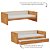 Cama Sofá Infantil Link - 1 Grade Em Palha Natural - Madeira - Imagem 4