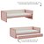 Cama Sofá Infantil Link - 1 Grade Em Palha Natural - Rose - Imagem 4