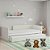 Cama Infantil Link - Com Meia Grade Em Palha Natural - Branco - Imagem 2