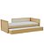 Cama Infantil Link - Com Meia Grade Em Palha Natural - Capuccino - Imagem 3