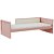 Cama Infantil Link - Com Meia Grade Em Palha Natural - Rose - Imagem 1