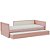 Cama Infantil Link - Com Meia Grade Em Palha Natural - Rose - Imagem 3