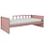 Cama Infantil Link - Com Meia Grade Palitada - Rose - Imagem 1
