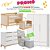 Quarto Completo Paglia + Cozy - Berço 2 Em 1 Paglia + Cômoda 6 Cavetas Cozy + Roupeiro 3 Portas Cozy + Poltrona de Brinde Modelo Sonhos Com Puff Linho Bege - prontaentrega - Imagem 1