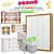 Quarto Completo - Berço 3 Em 1 Sleep Madeira + Cômoda Cromo Branco Fosco + Roupeiro 4 Portas Tutto Freijó/Branco Soft + Poltrona de Brinde Modelo Sonhos Com Puff Linho Bege - prontaentrega - Imagem 1
