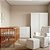 Quarto Completo - Berço Joy 3 Em 1 Madeira + Cômoda Tutto Branco Soft + Roupeiro Tutto 2 Portas Branco Fosco + Poltrona de Brinde Modelo Sonhos Com Puff Linho Bege - prontaentrega - Imagem 3
