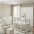 Quarto Completo - Berço 3 Em 1 Sleep Branco + Cômoda Com Porta Tutto Branco + Roupeiro 2 Portas De Correr Tutto Branco + Poltrona de Brinde Modelo Sonhos Com Puff Linho Bege - prontaentrega - Imagem 2