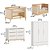 Quarto Completo - Berço 3 em 1 Paglia + Cômoda Cozy + Roupeiro 3 Portas Cozy - Branco / Carvalho - prontaentrega - Imagem 5