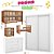 Quarto Completo - Berço Joy 3 Em 1 Madeira + Cômoda Tutto Branco Soft + Roupeiro Tutto 2 Portas Branco Fosco - prontaentrega - Imagem 1